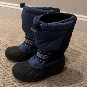 Sorel Kids Blue and Black Winter Boots